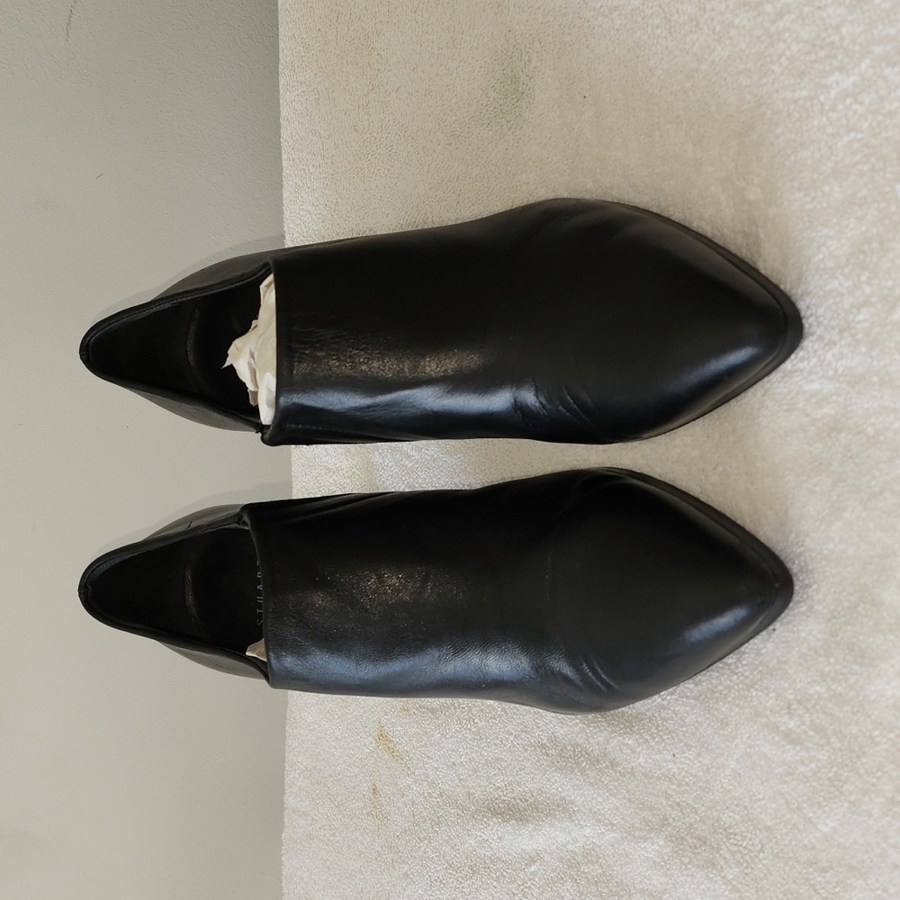 Staurt Weitzman black leather black shoes